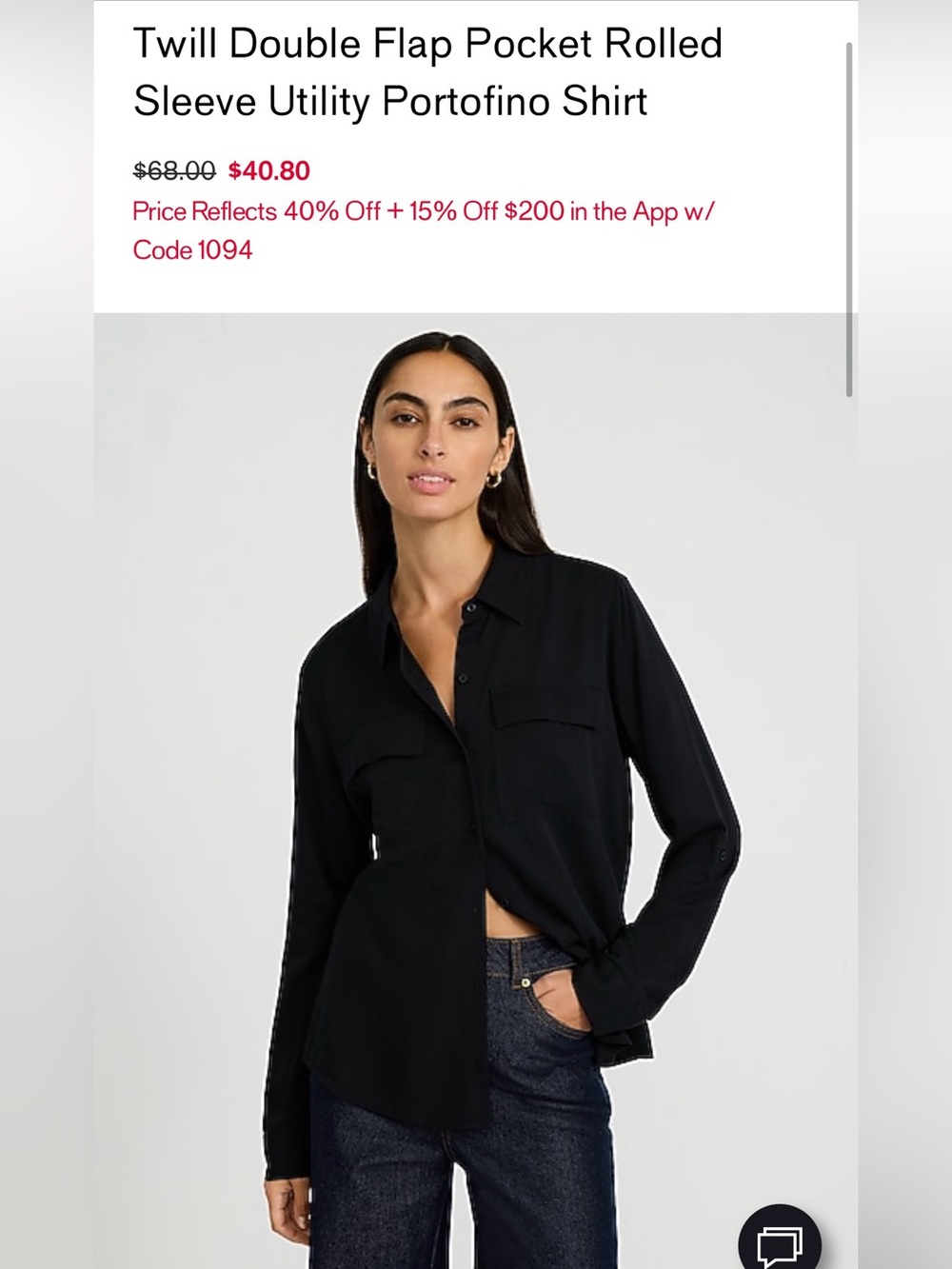 Express Black Utility Twill Button-Down Shirt